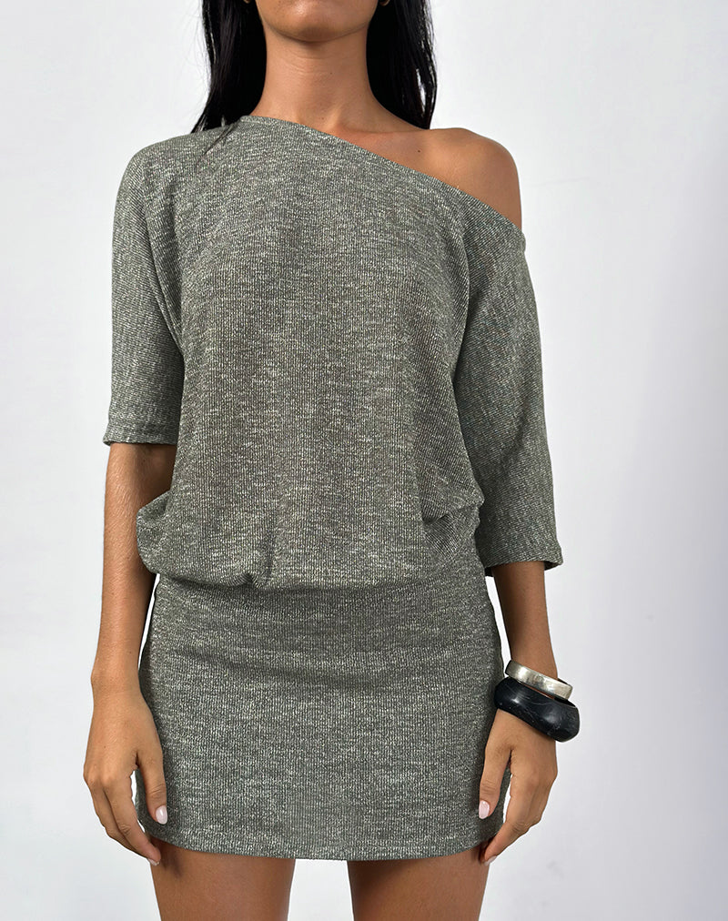 Bilder von Reeta Minikleid aus Glitzerstrick in Khaki