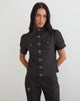 Bild von Renia Button Top in Dunkelgrau