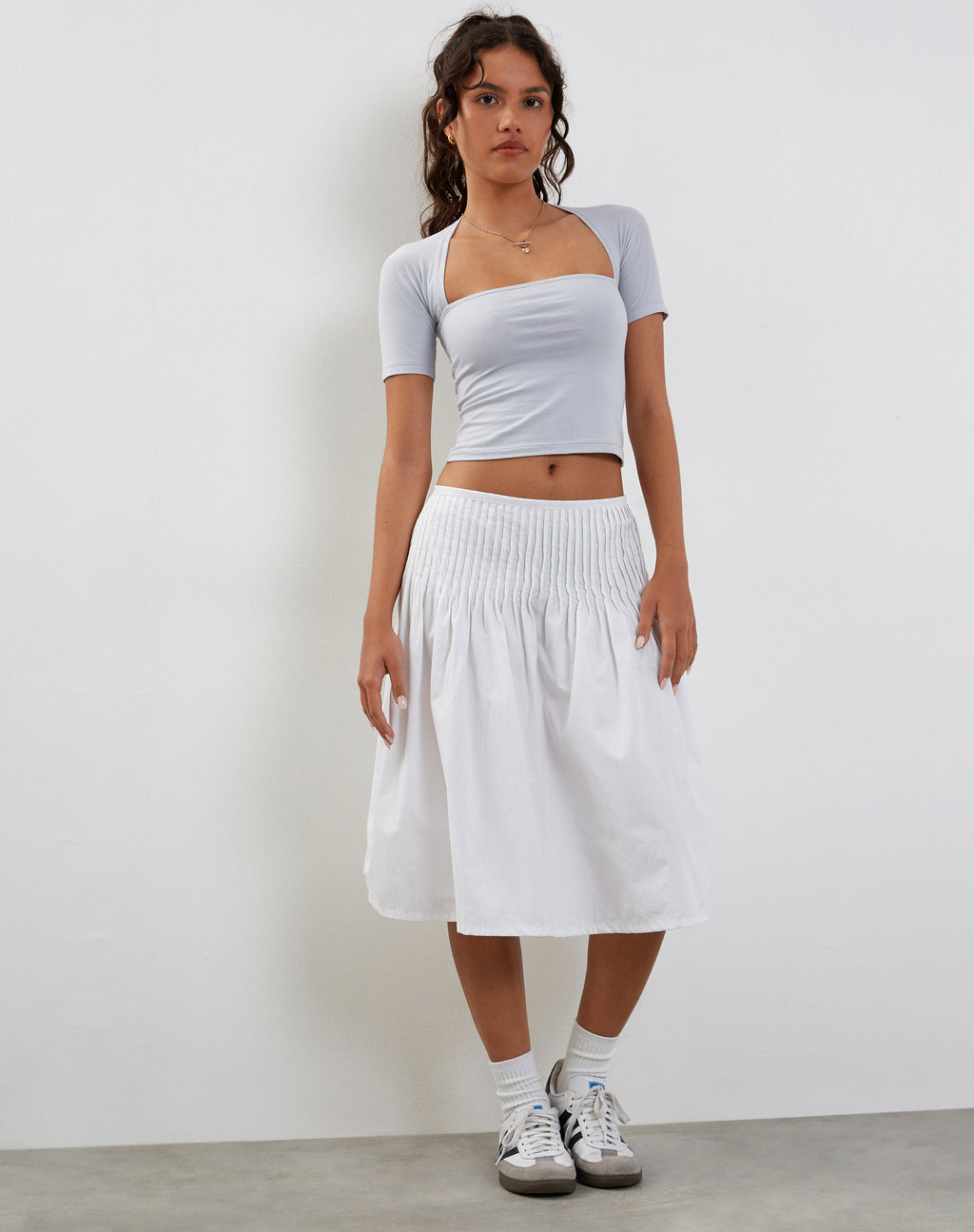 Requa Crop Top in Grau Dämmerung