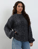 Abbildung des Amieta Strickpullovers in Shadow Grey