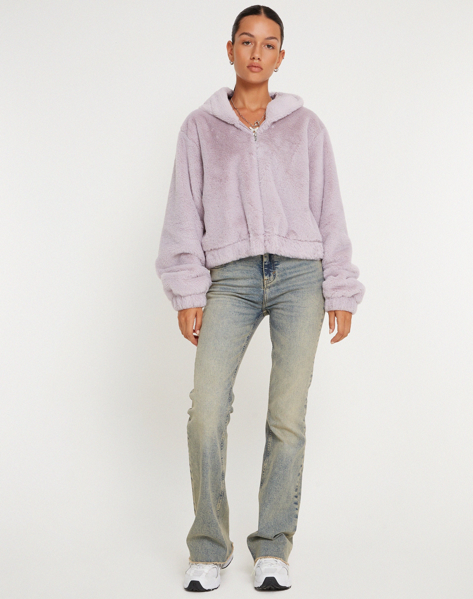 Bild von Banowa Zip Up Jacke in Flieder