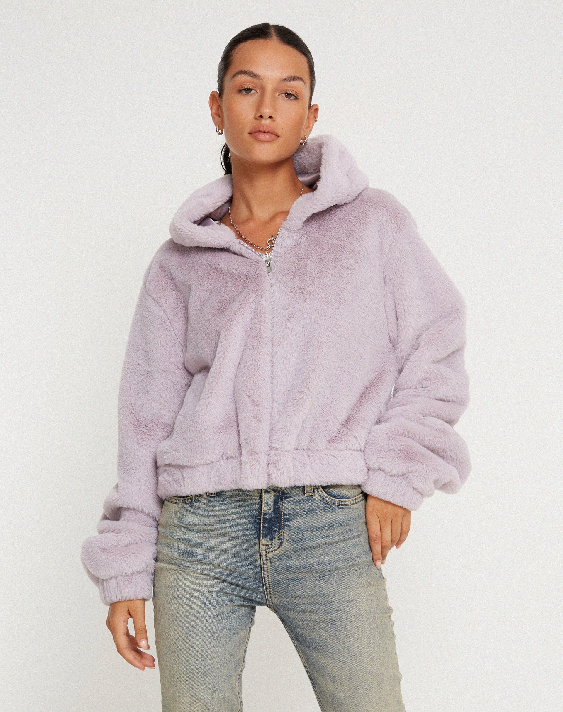 Bild von Banowa Zip Up Jacke in Flieder