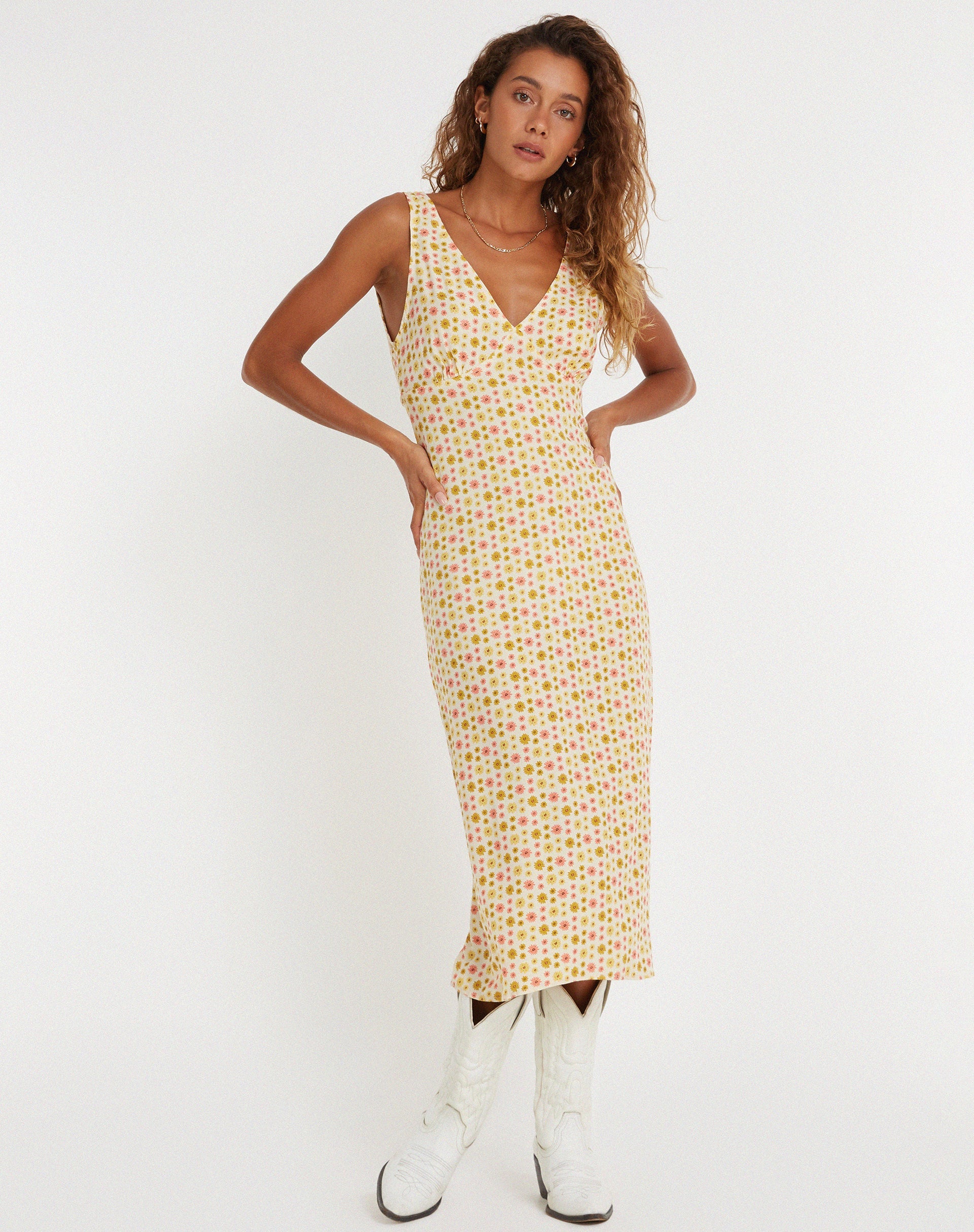 Bild von Lisheva Midikleid in Daisy Chain Creme