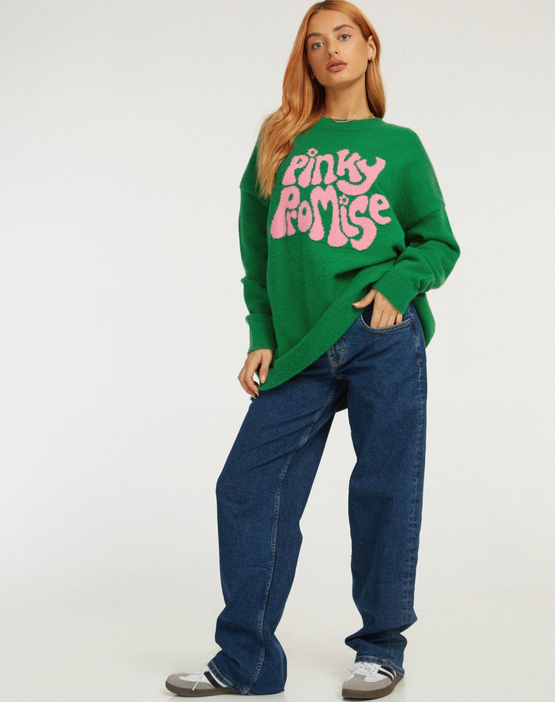 Image of Lulees Pullover in Grün Pinky Promise