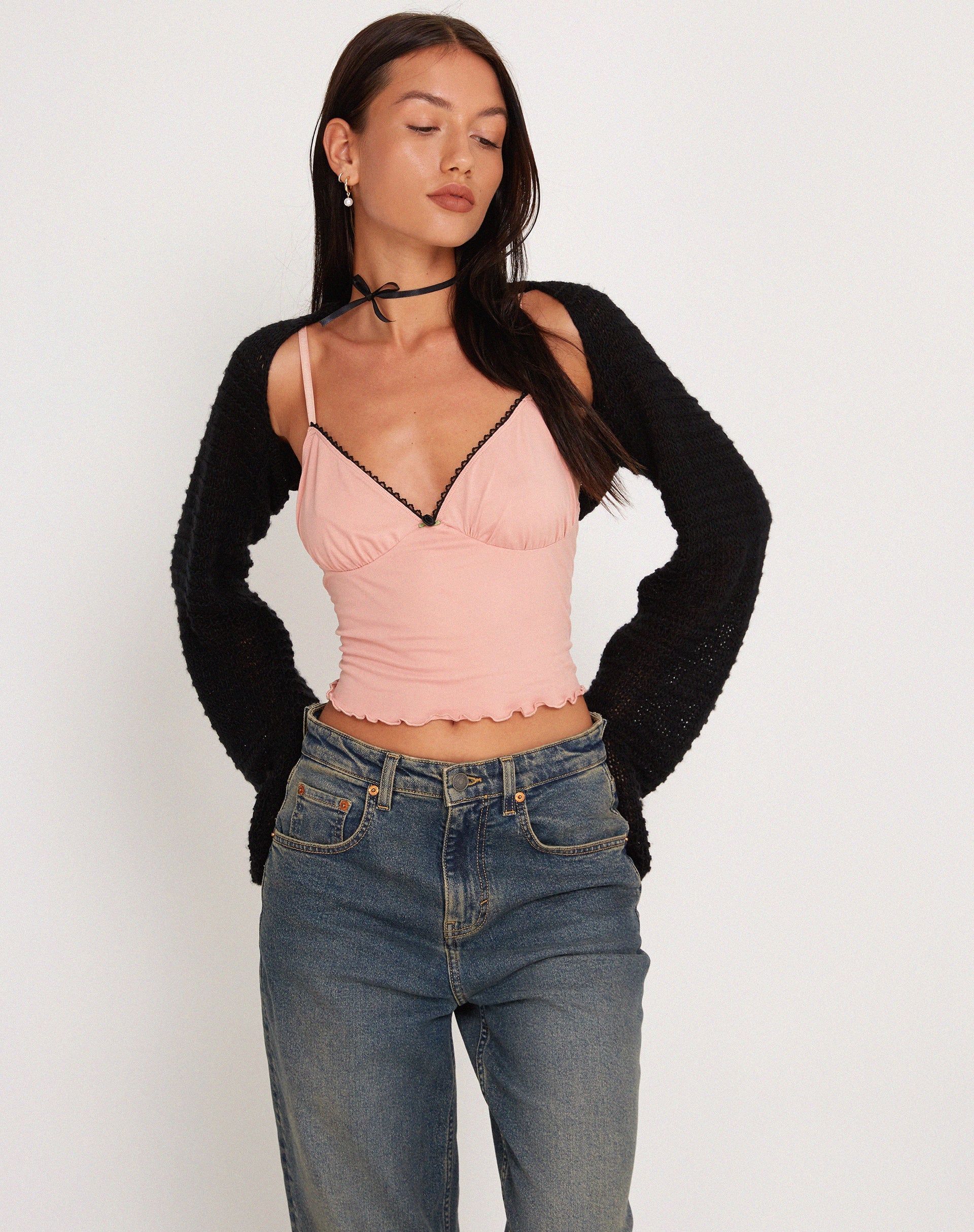 Bild von Mia Ballet Jersey Cami Vest Top in Pink