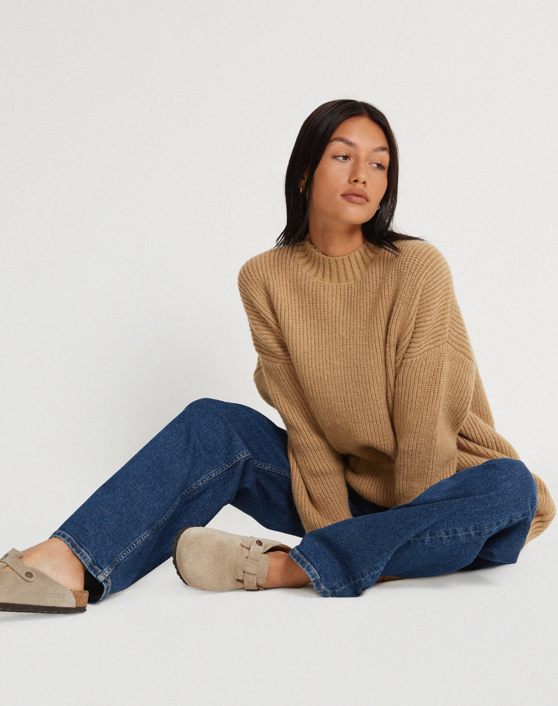 Image of Mody Pullover in Tan Rib
