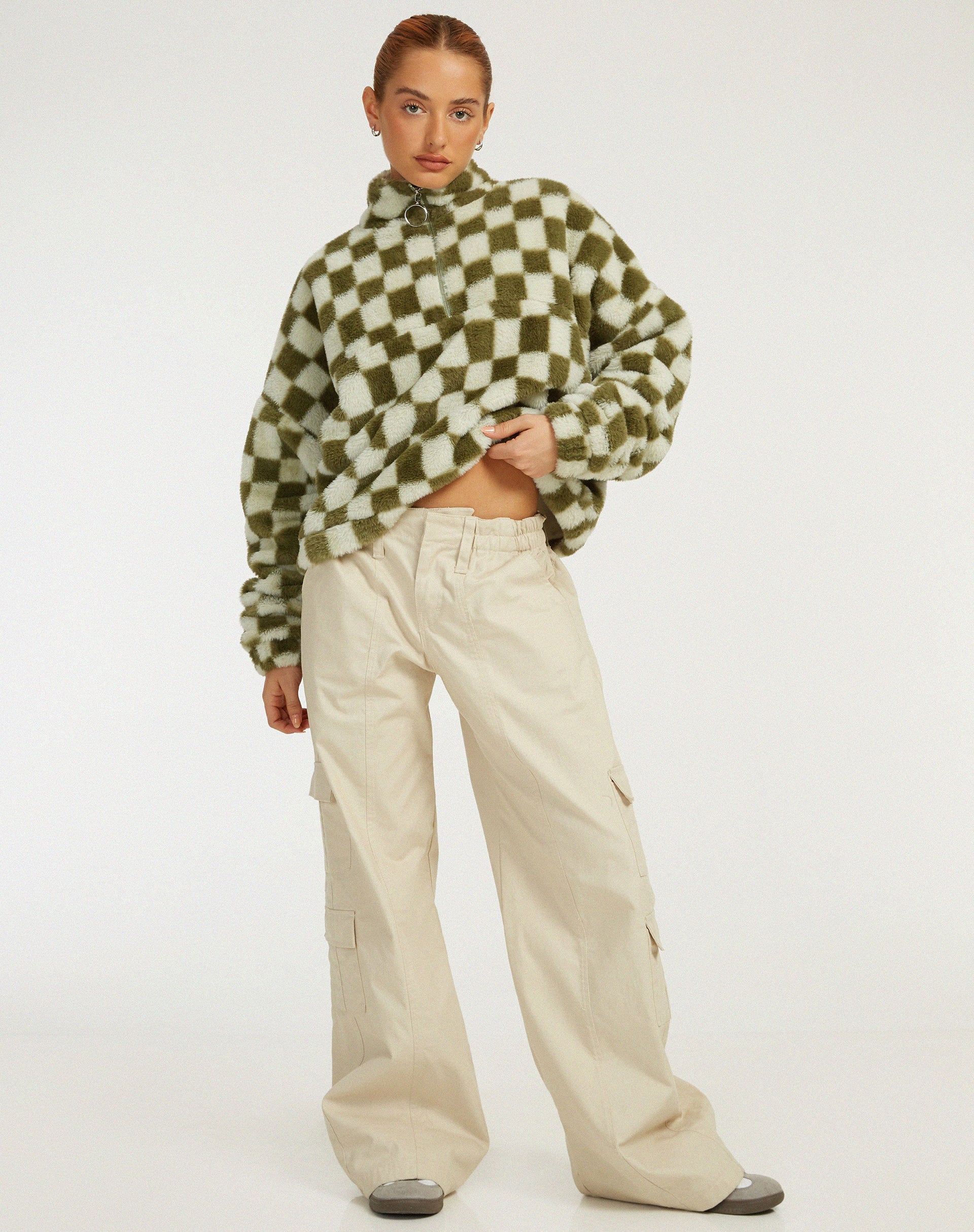Image of Nero Jacke in kariertem Salbei