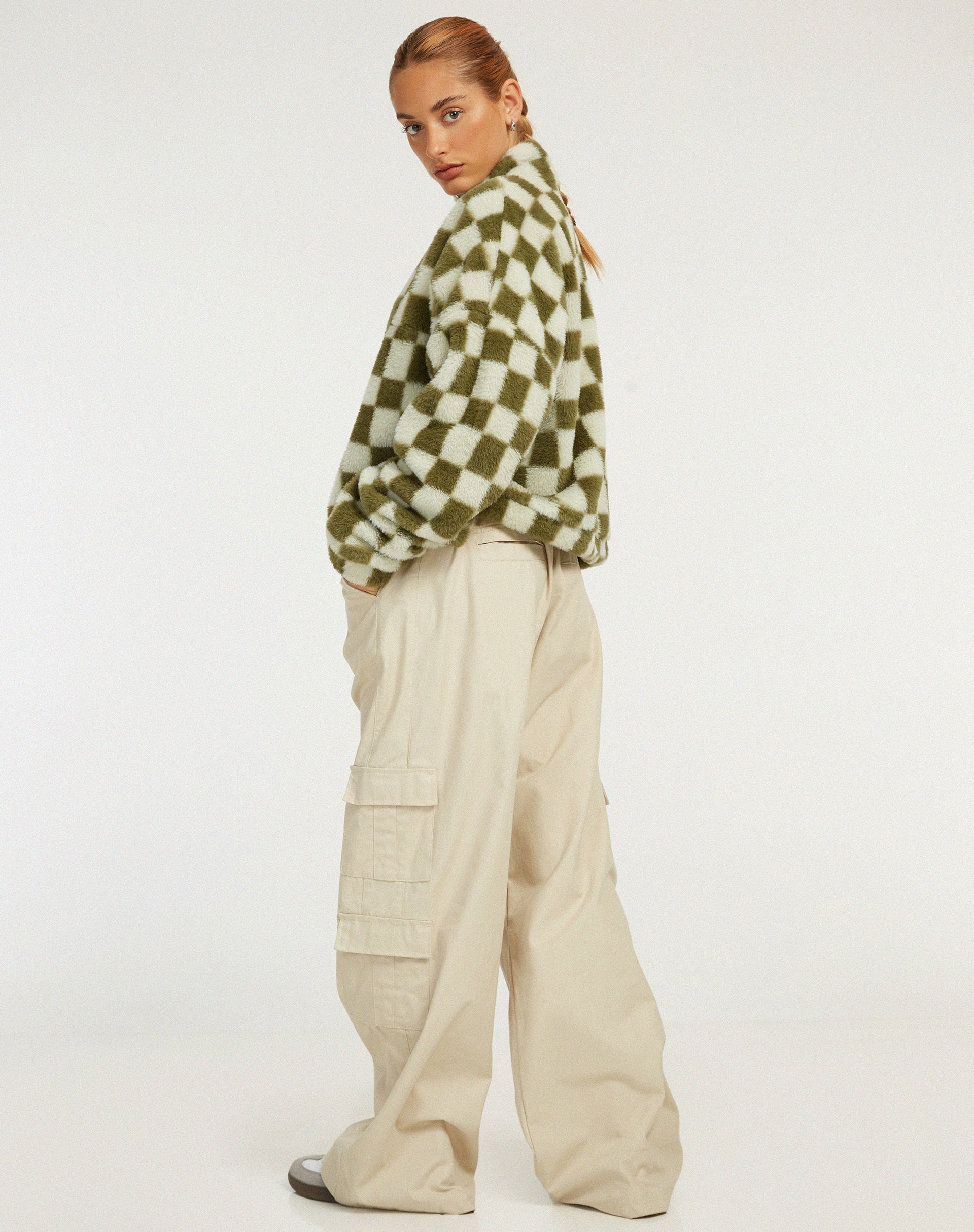 Image of Nero Jacke in kariertem Salbei