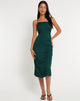 Bild von Nosita Midikleid aus Satin Cheetah Forest Green
