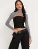 Bild von Renjana Langärmeliges Shrug Top in Flint Gray