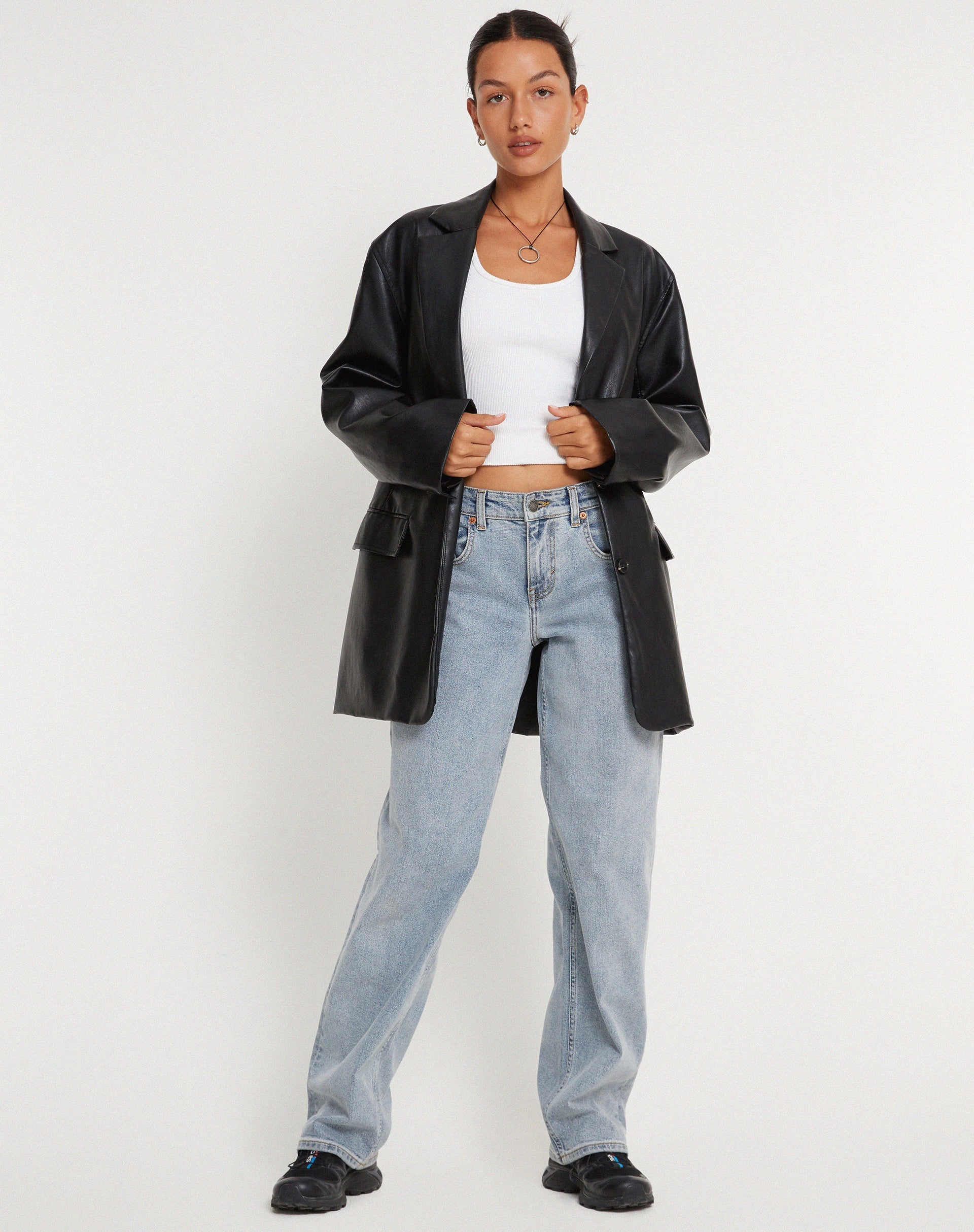 Image von Saken Blazer in Pu Schwarz