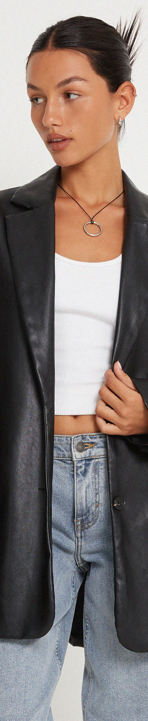 Image von Saken Blazer in Pu Schwarz