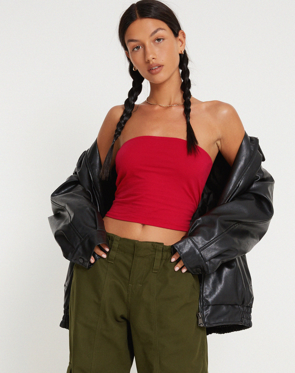 Shae Bandeau-Top in Rennrot