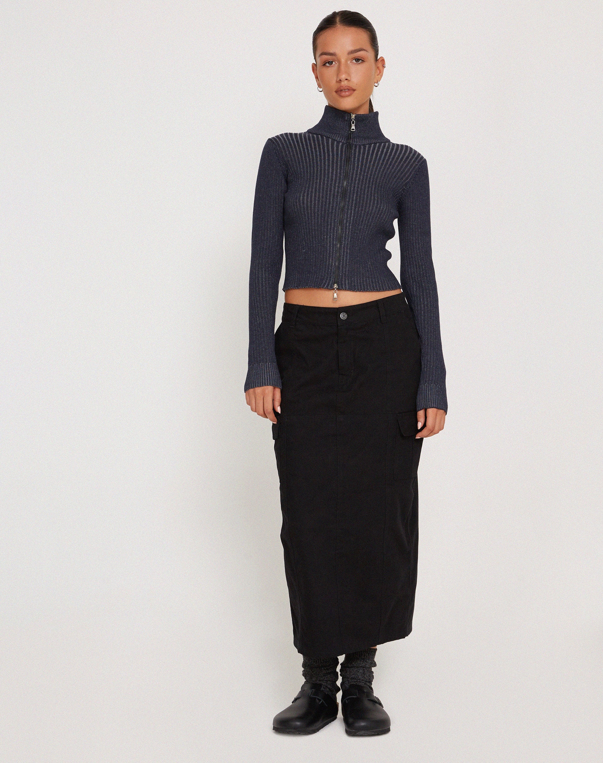 Bild von Tuzifa Cropped Pullover in Marineblau