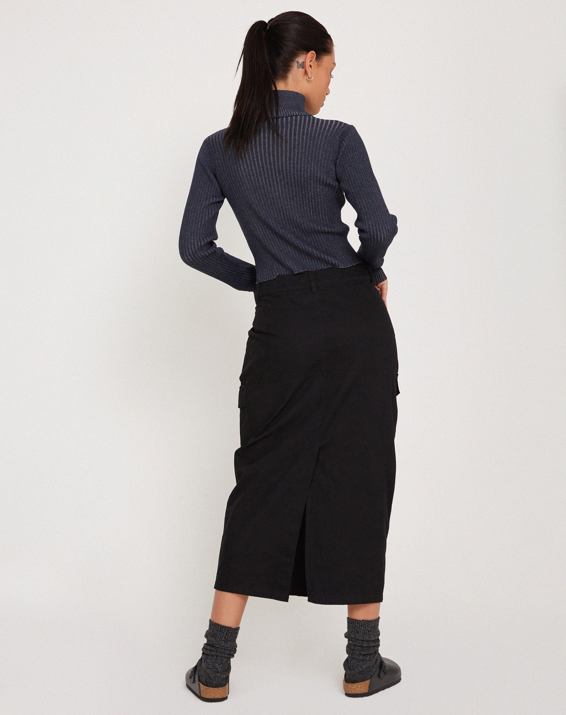 Bild von Tuzifa Cropped Pullover in Marineblau