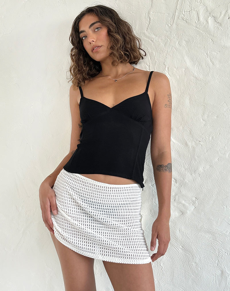 Image of Rey Cami Top in Schwarz