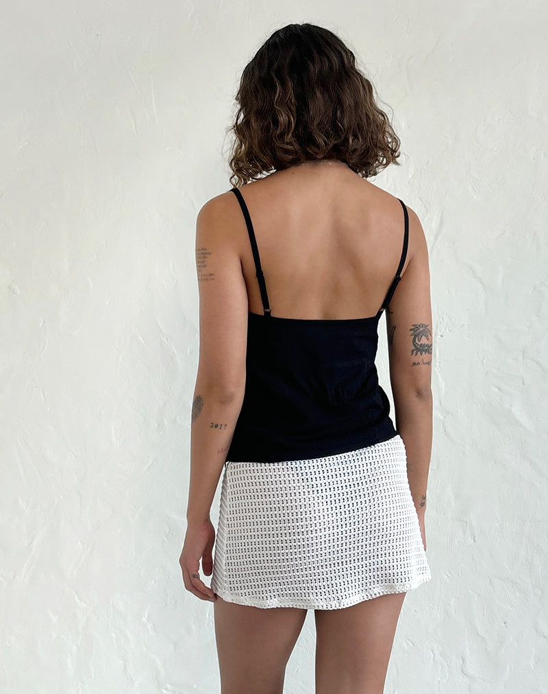 Image of Rey Cami Top in Schwarz