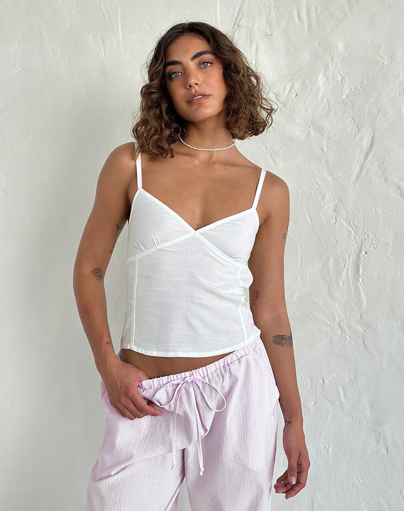 Rey Cami Top in Elfenbein