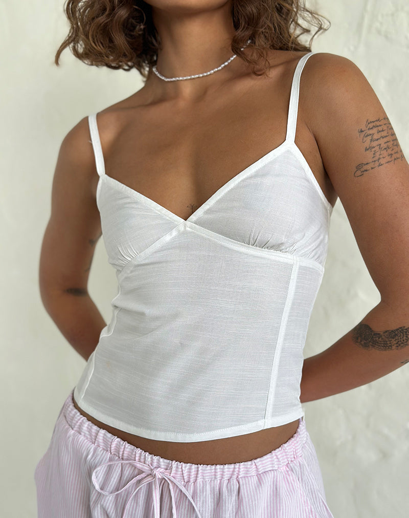 Bild von Rey Cami Top in Elfenbein
