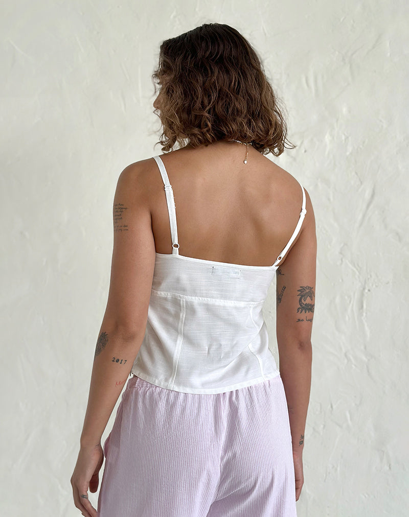 Bild von Rey Cami Top in Elfenbein