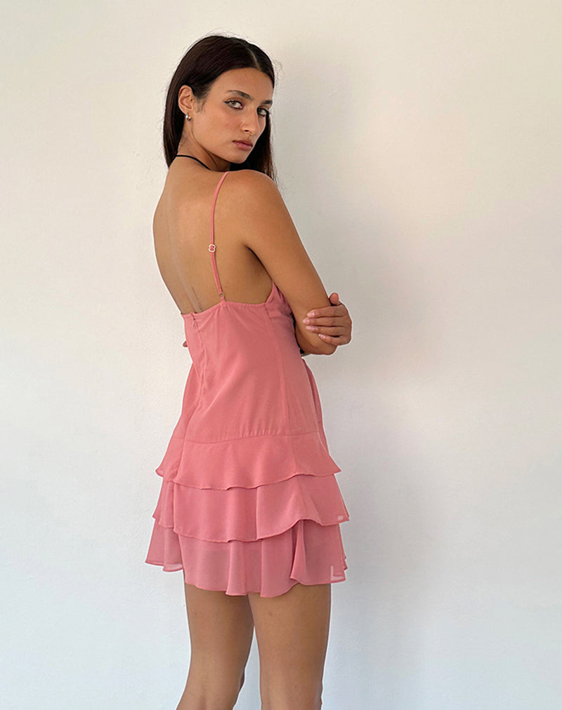 Image of Riasi Minikleid aus Chiffon in Blush