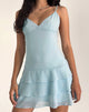 Image of Riasi Minikleid aus babyblauem Chiffon