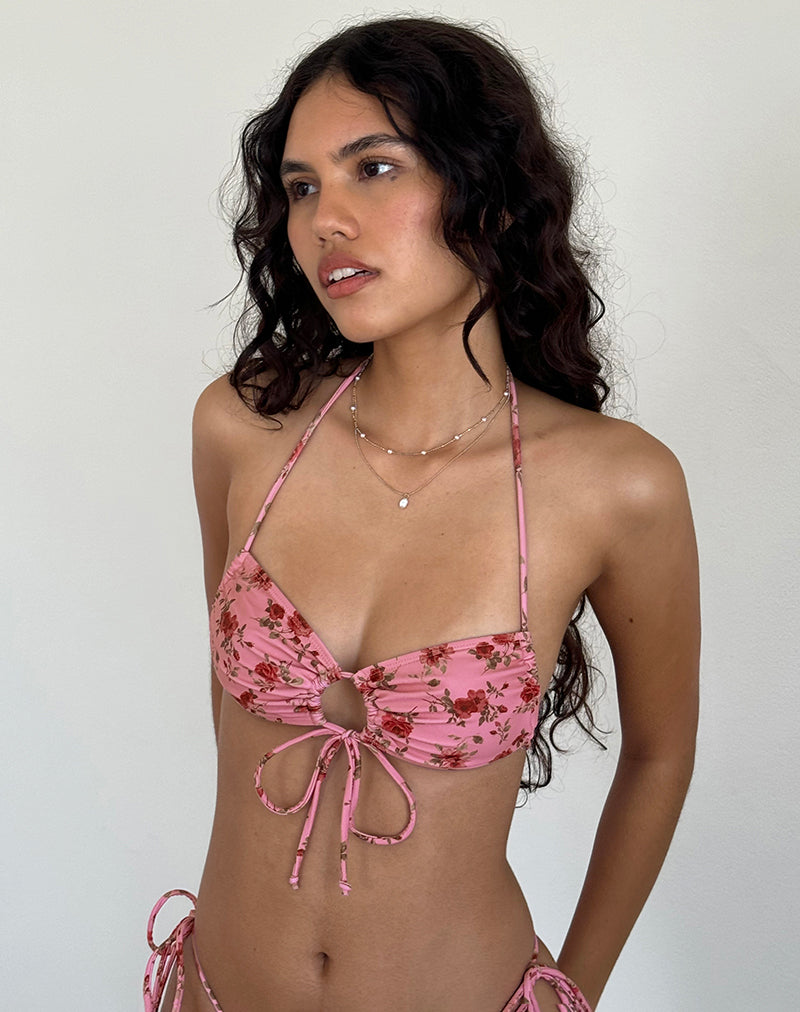 Ricoa Bikinioberteil in Pink Floral Bloom