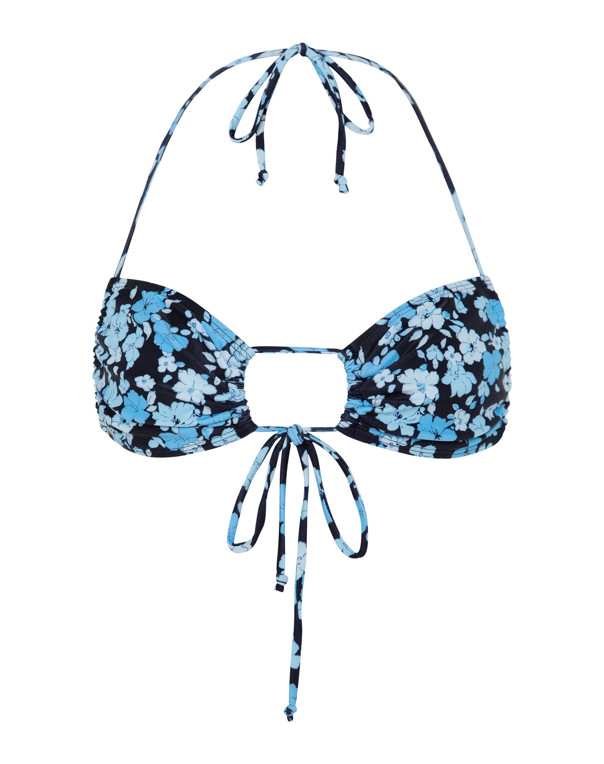 Image of Ricoa Bikinioberteil in Pastellblau geblümt