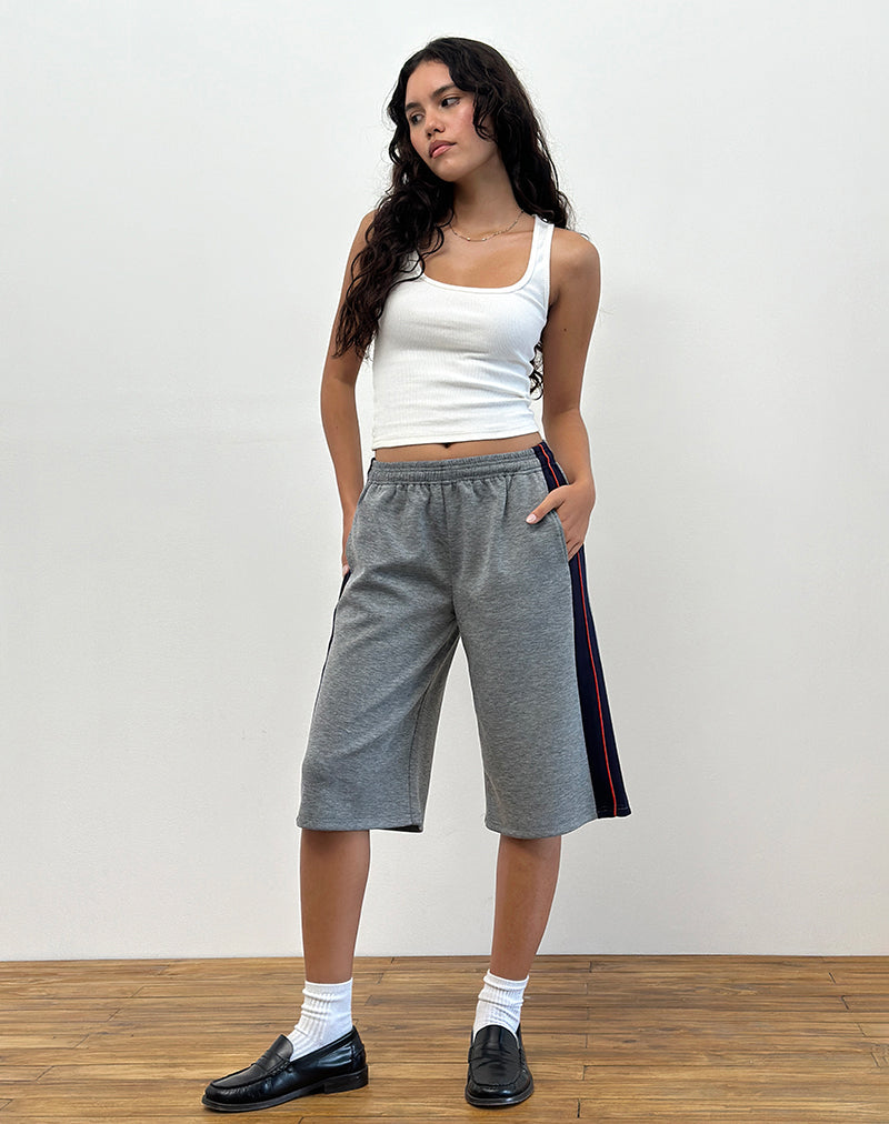 Ridley Shorts mit Seitenstreifen in Grau