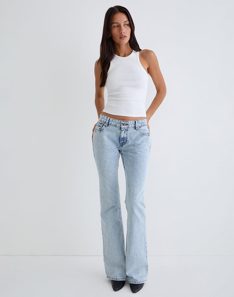 Bild von Rigid Low Rise Flare Jeans in 80s Light Wash
