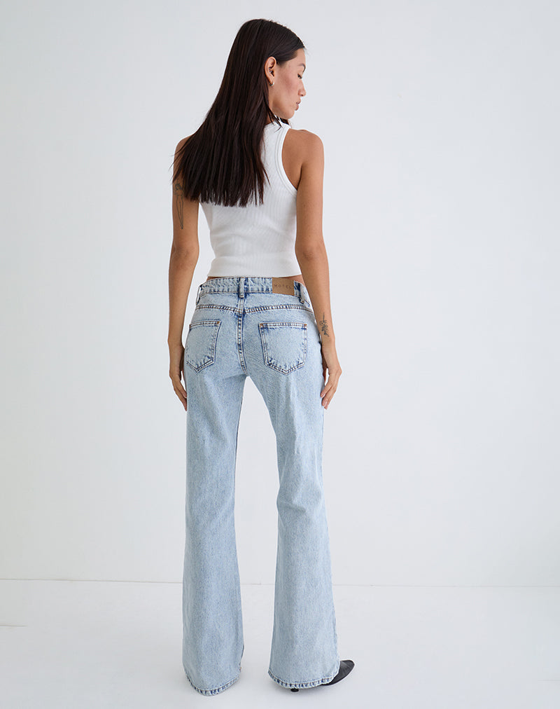 Bild von Rigid Low Rise Flare Jeans in 80s Light Wash