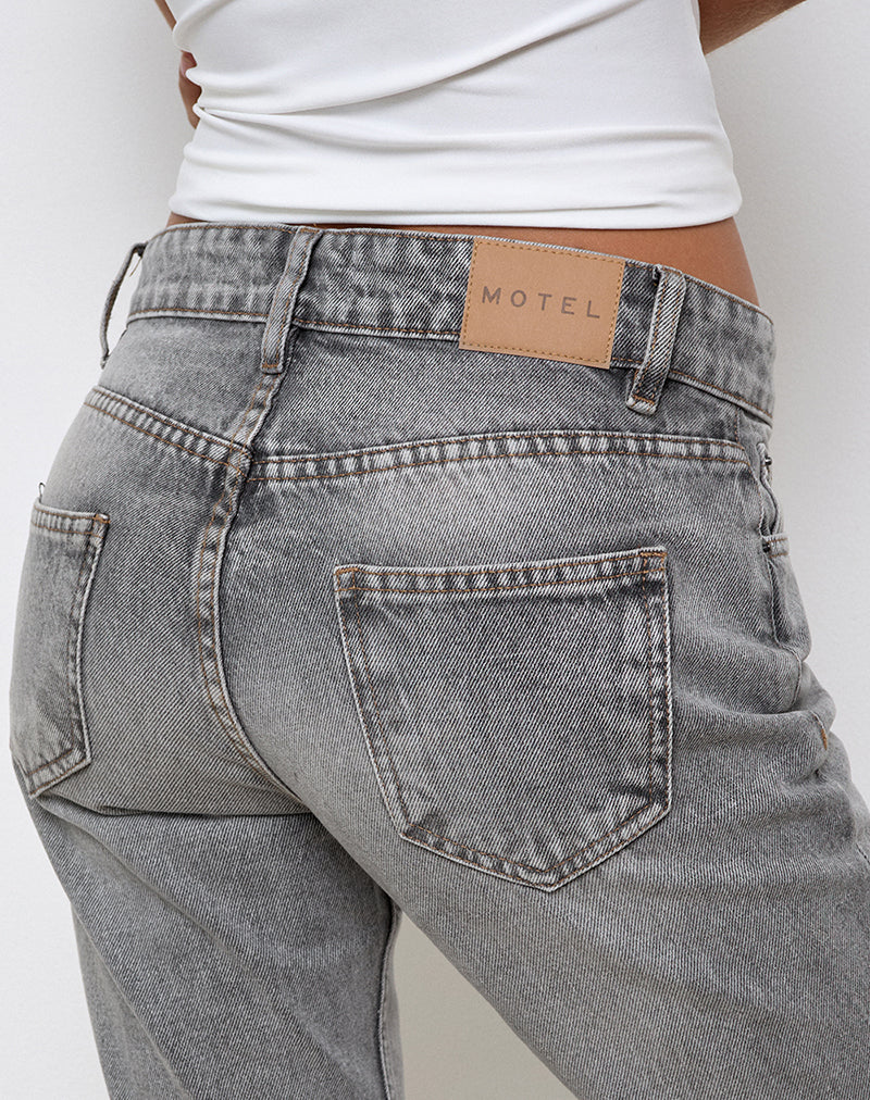 Bild von Rigid Low Rise Flare Jeans in Grey Wash