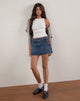 Bild von Rigid Micro Denim Skirt in Heritage Blue