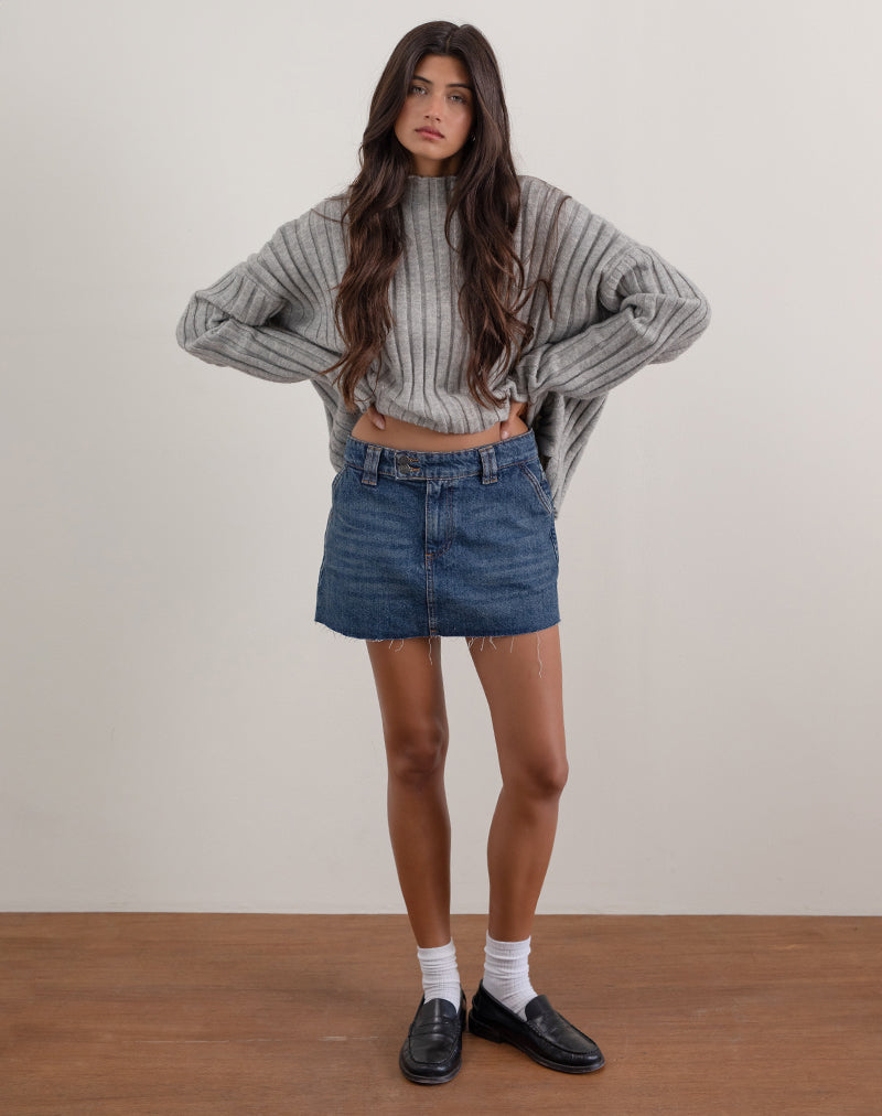 Bild von Rigid Micro Denim Skirt in Heritage Blue