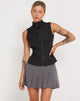 Bild von Rilyn Zip Up Vest Top in Schwarz