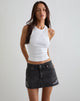 Bild von Minirock mit geripptem Saum in Vintage Schwarz