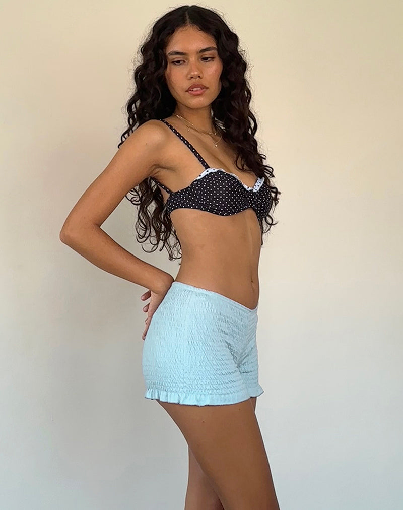 Image of Ritala Geraffte Shorts in Puderblau