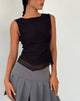 Image of Rochie Asymmetrisches Top aus Mesh Schwarz