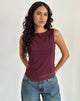 Image of Rochie Asymmetrisches Top aus Mesh Maroon