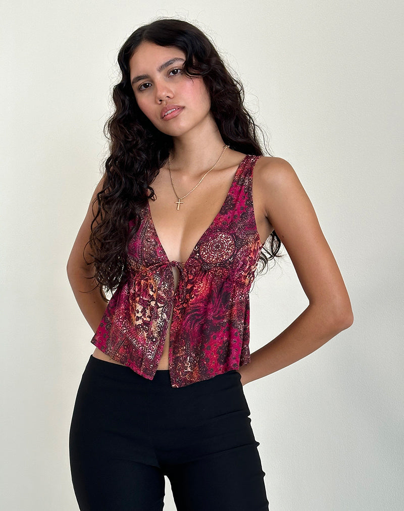 Bild von Rolia Cami Top in abstraktem Paisley
