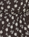 Broderie mit Blumenmuster Braun