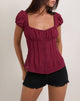 Image of Rolina Bluse aus Chiffon Burgundy