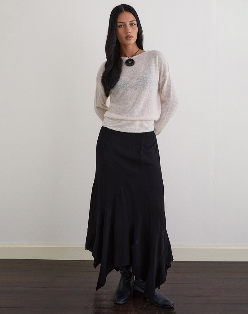Image of Dorina Langarm-Top in Knit Ecru