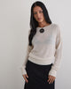 Image of Dorina Langarm-Top in Knit Ecru