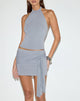 Image of Romesa Neckholder-Top aus Cupro Fliedergrau