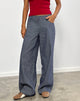 Bild von Roomy Extra Wide Low Rise Jeans in Nadelstreifen Indigo Wash