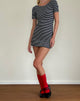 Image of Roswitha Minikleid in Marineblau mit weißen Streifen