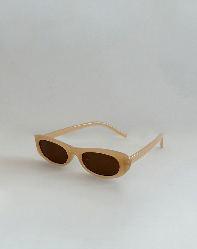 Image of Rotu Rectangle Sonnenbrille in Opaque Tan