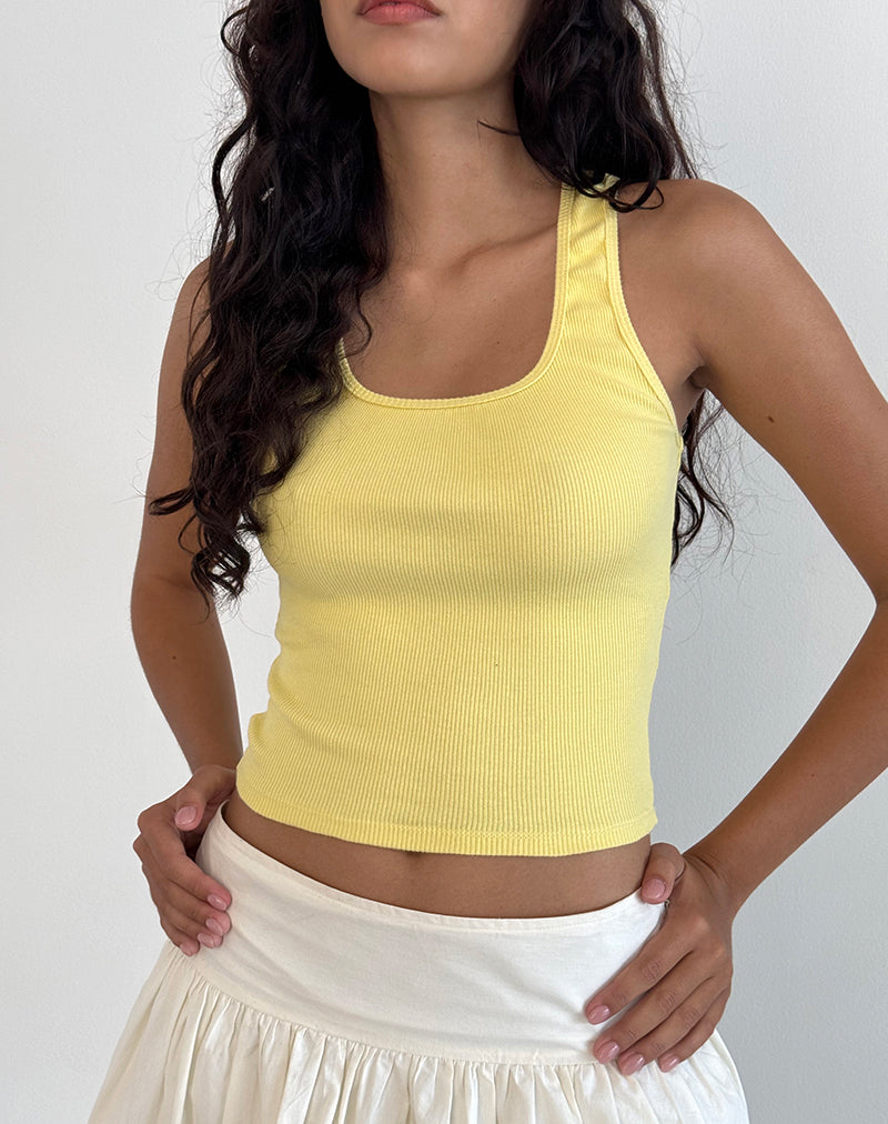 Abbildung von Roxe Ribbed Vest Top in Lemonade