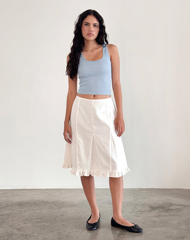 Image of Roxe Gerippte Weste Top in Nantucket Blau